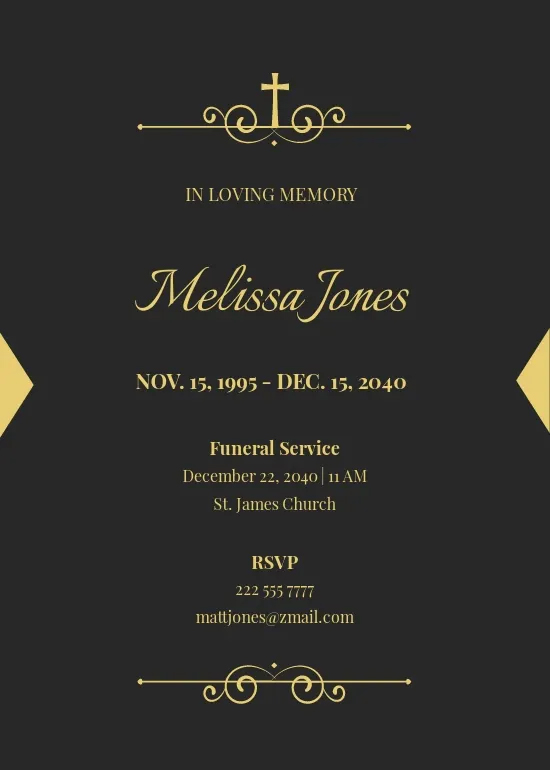 Funeral Card Example 7